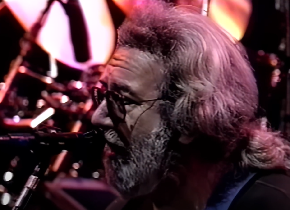 Screenshot of Jerry Garcia on stage - from Entertainment Tonight (Tv Series)