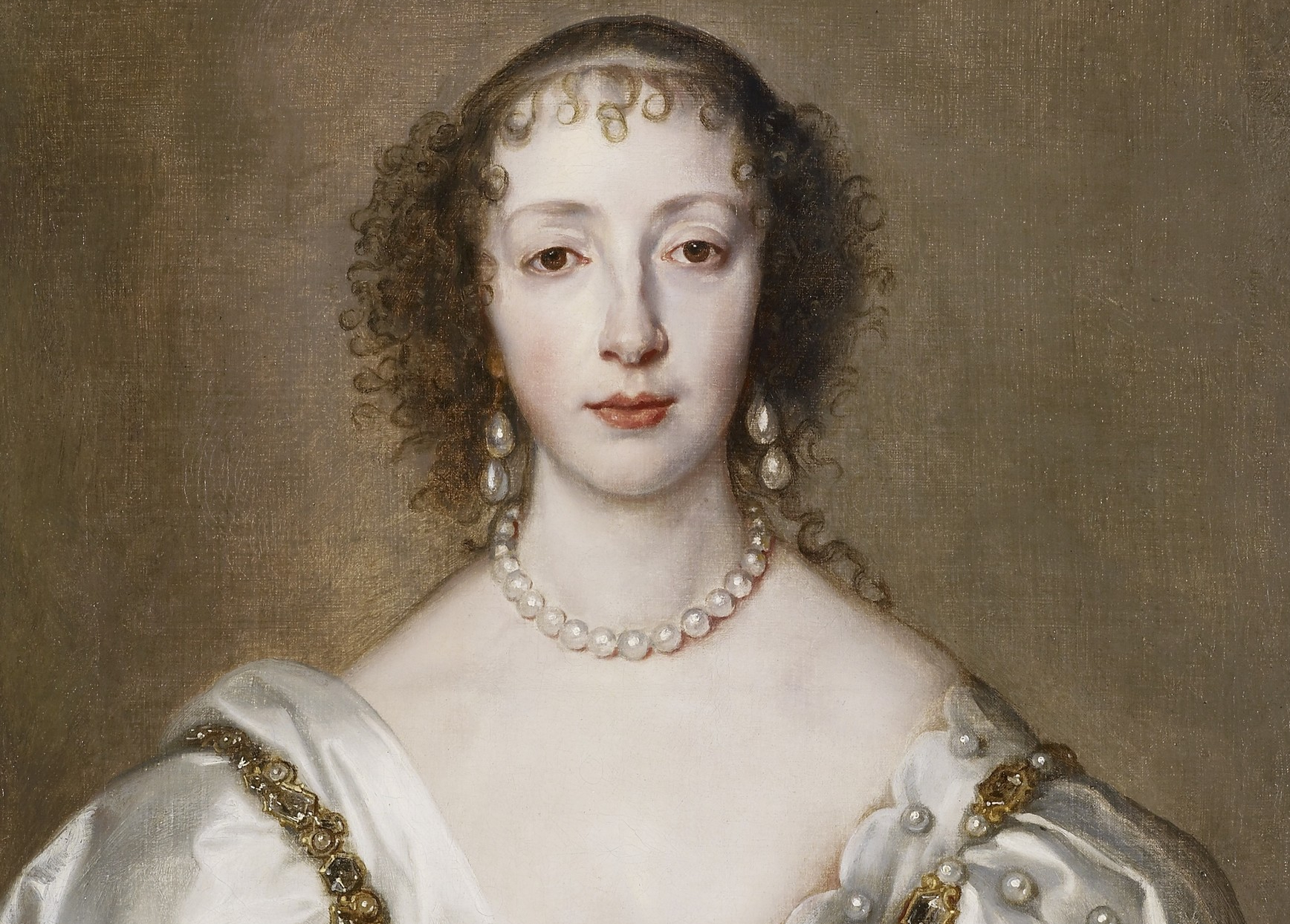 Queen Henrietta Maria in white