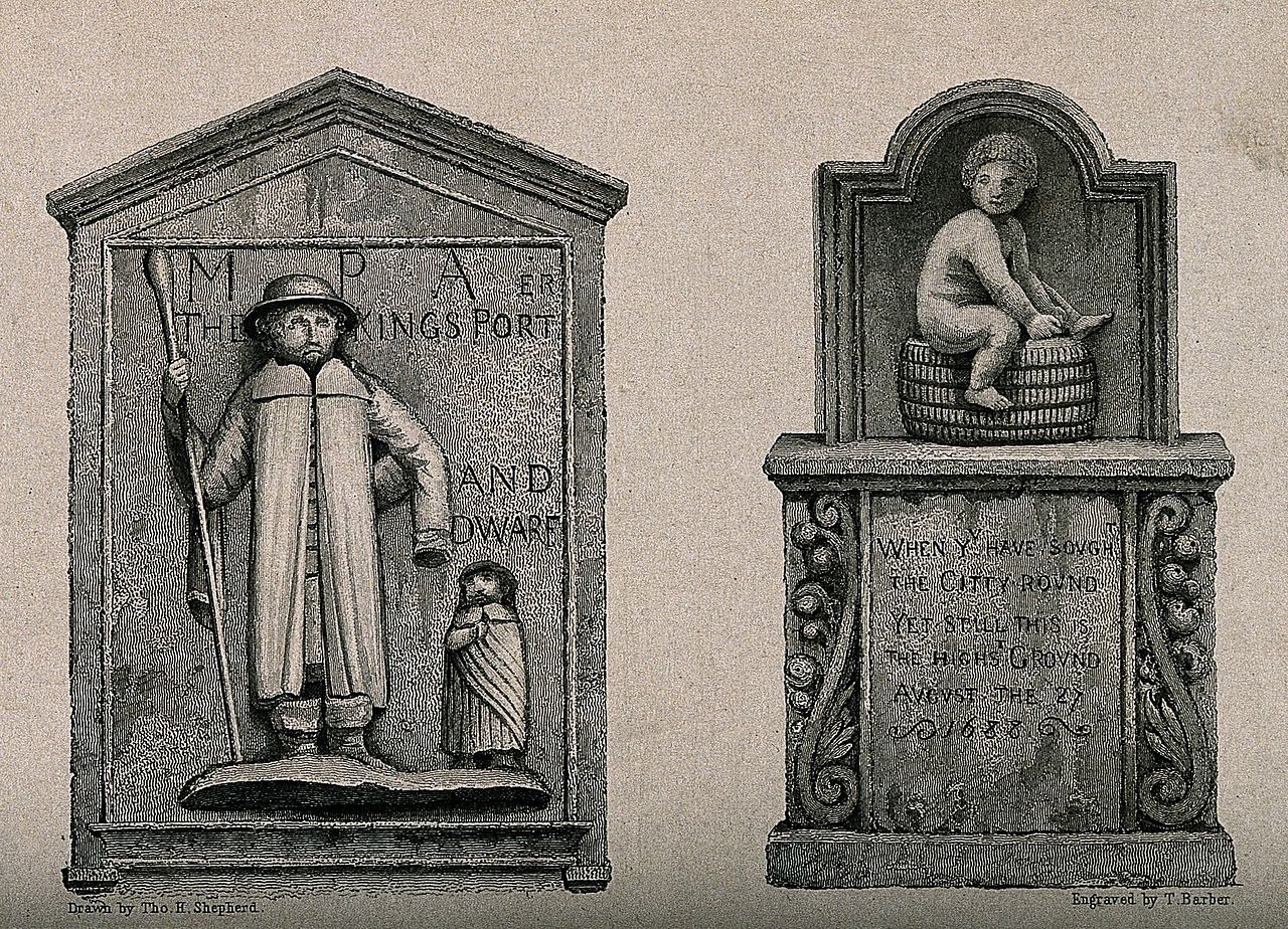 Relief Of Jeffery Hudson, A Dwarf, Walter Parsons, A Giant,