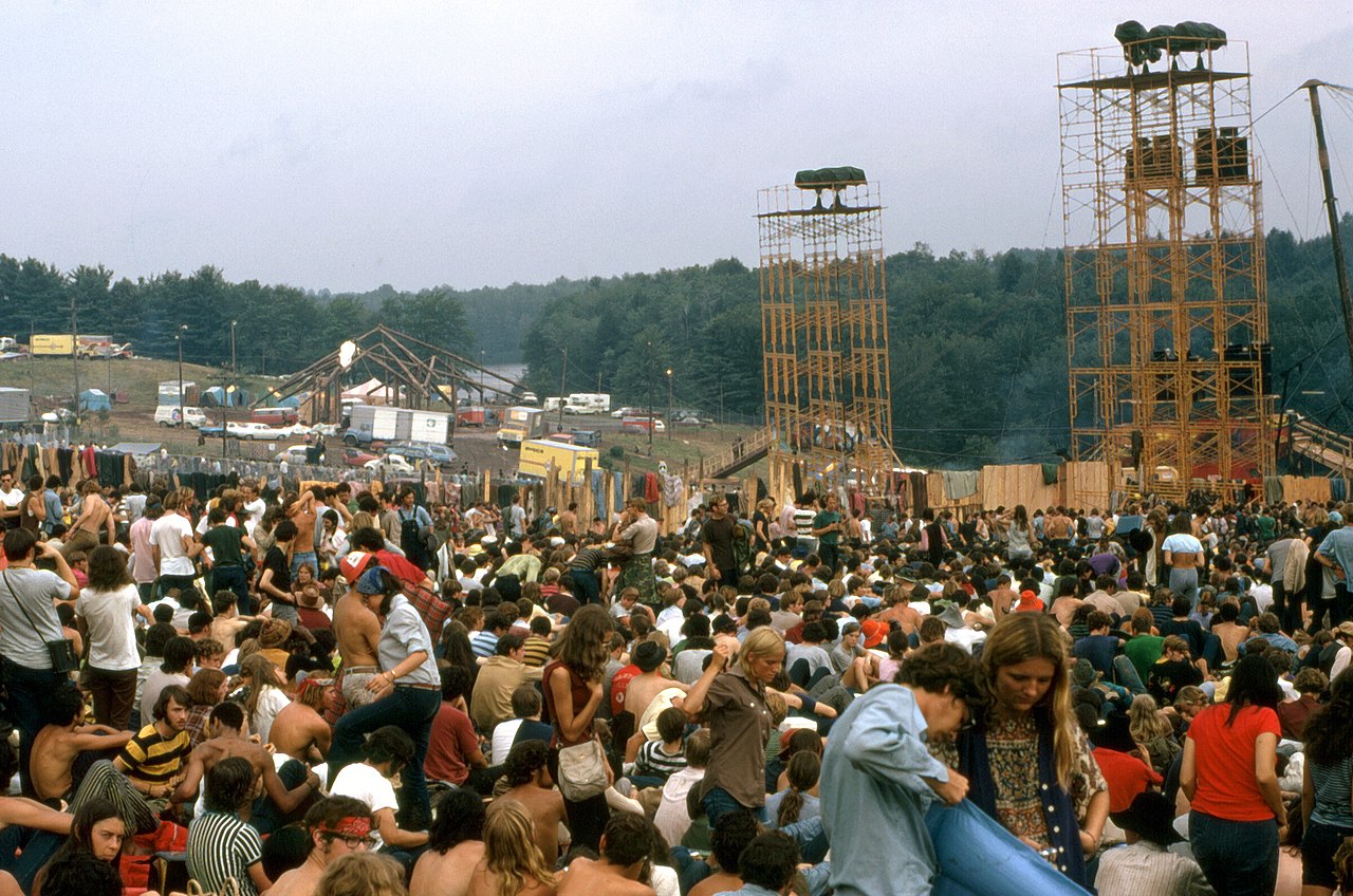 Woodstock's famous towers - 1969