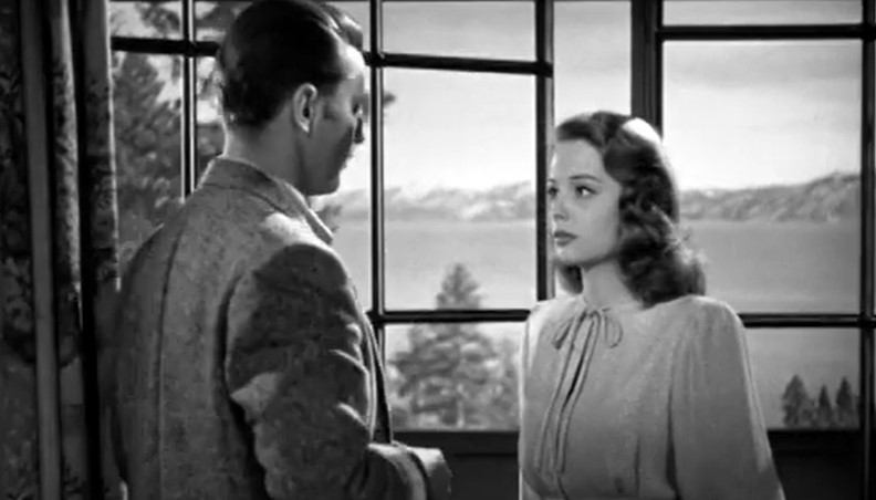 Jane Green and Robert Mitchum starring in the movie 'Out of the Past'