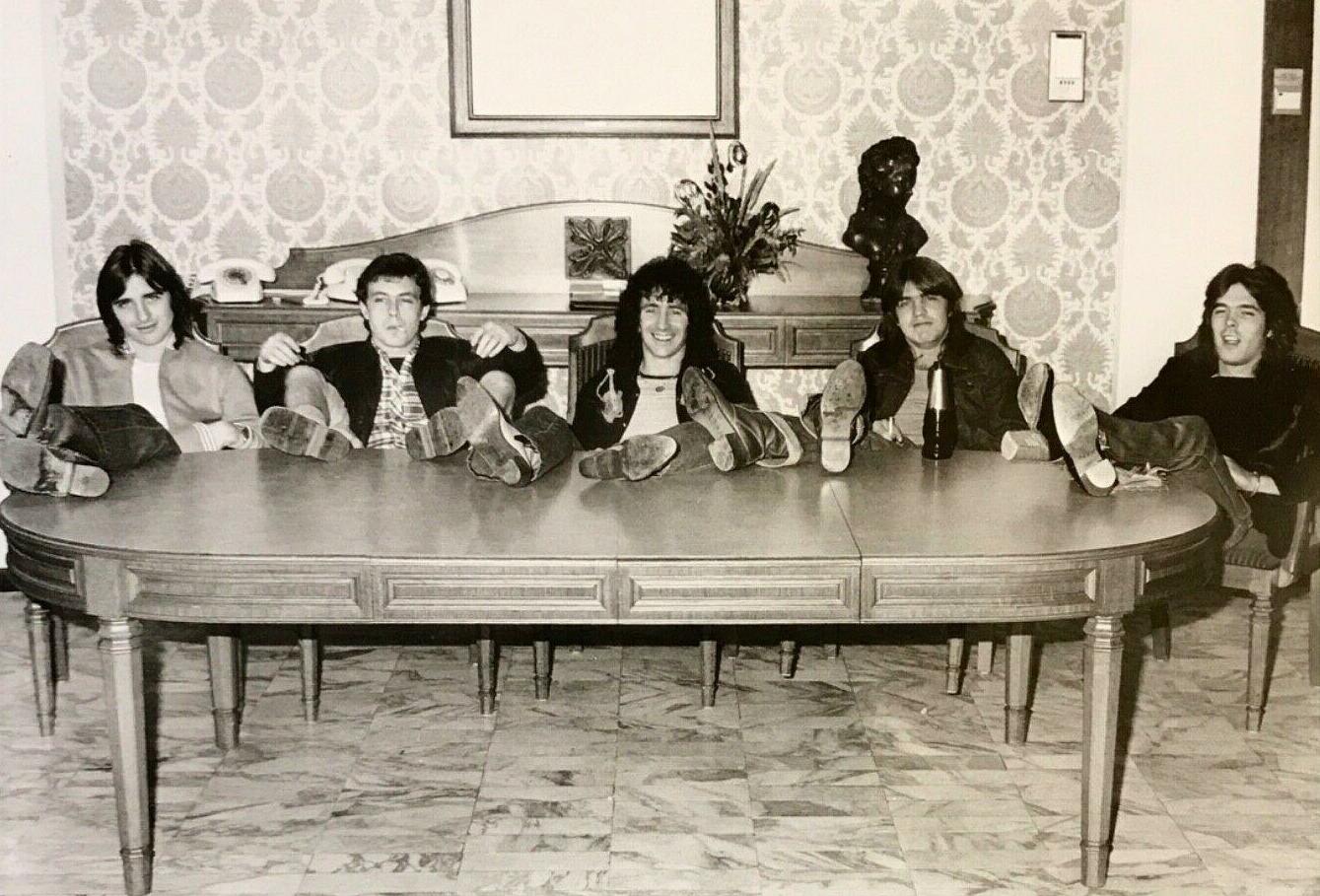 AC/DC in a press photo dated to 1977.