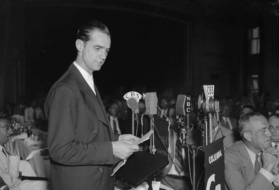 Howard Hughes Speaking Before The Press Club in Washington