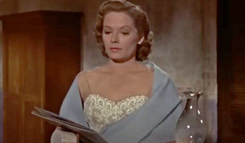 Actress Jane Greer starring in the movie 'Run for the Sun'