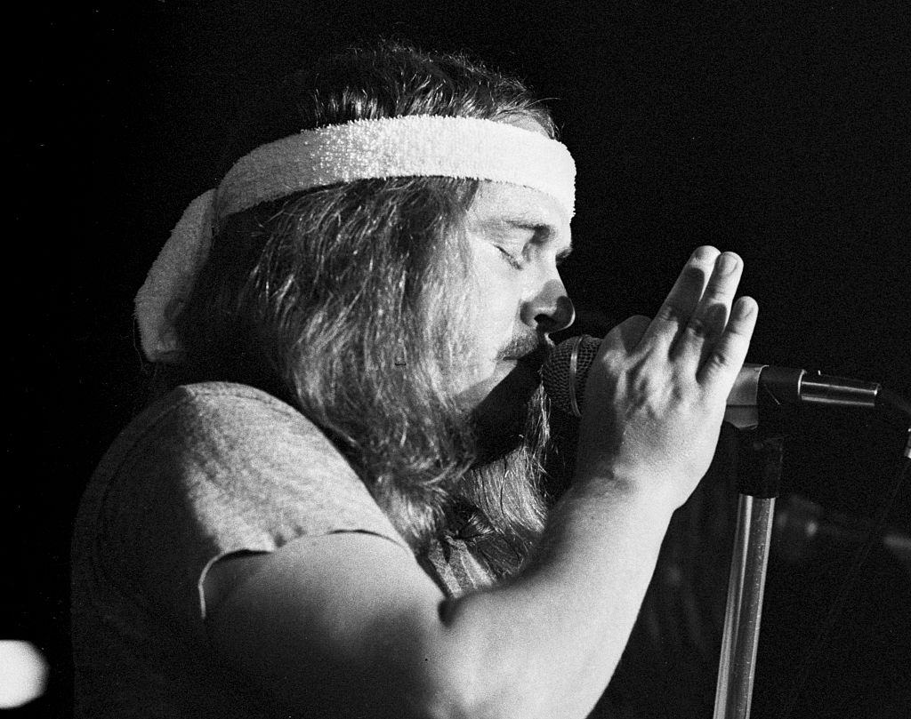 Ronnie Van Zant of Lynyrd Skynyrd performs on stage in Amsterdam