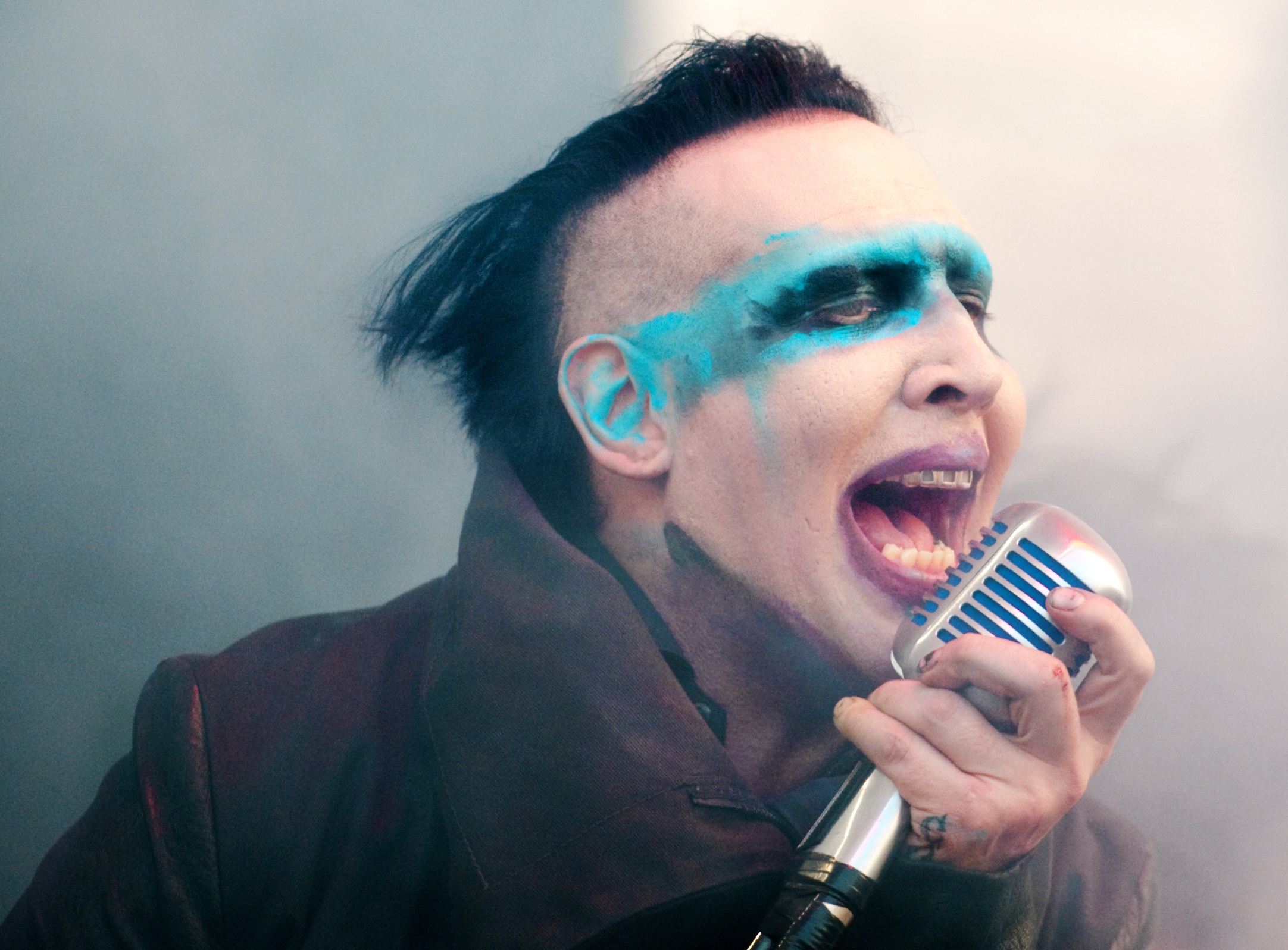 Marilyn Manson performing in Columbus, Ohio at the Rock on the Range festival - 2015