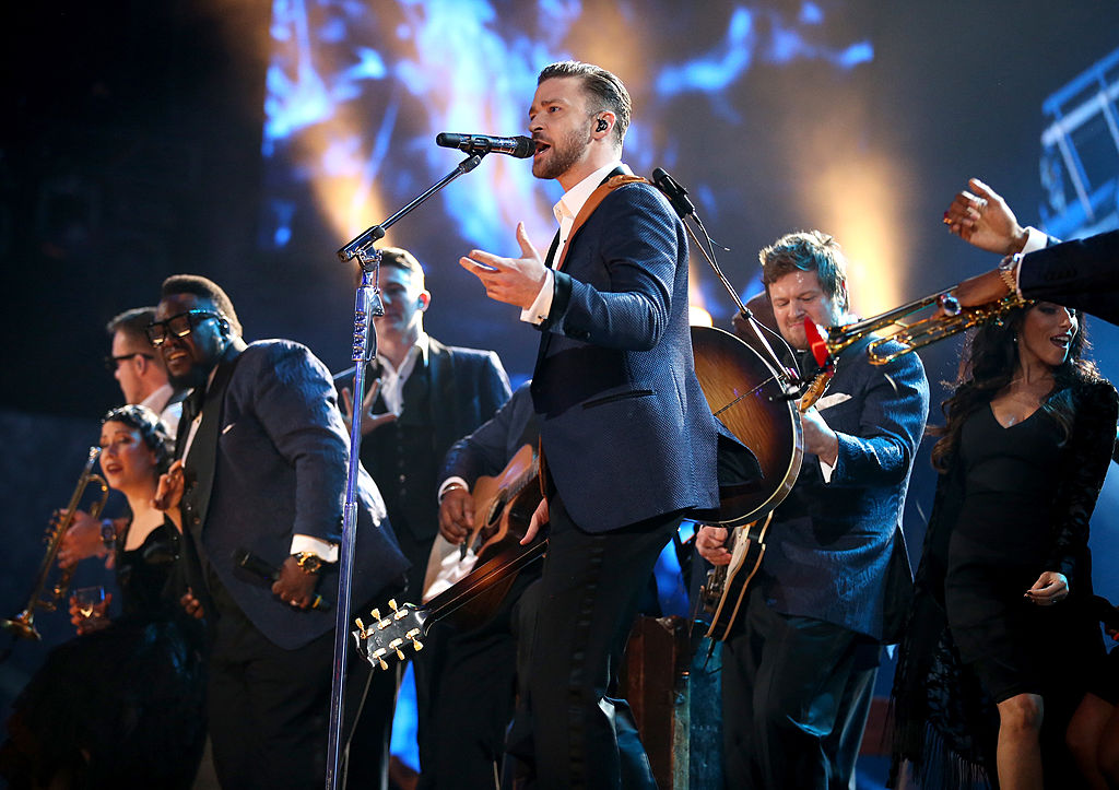 Singer Justin Timberlake and The Tennessee Kids