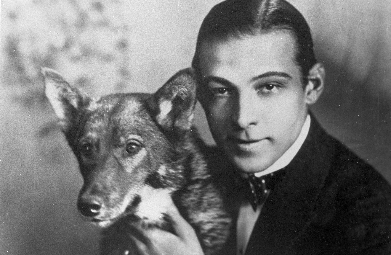 Rudolph Valentino And His Dog