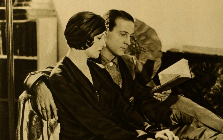 Natacha Rambova and Rudolph Valentino for a magazine
