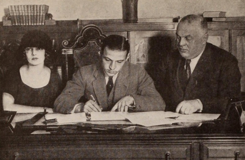 Natacha Rambova, Rudolph Valentino, and Jack Curley