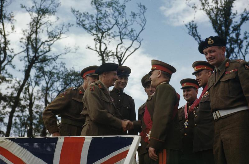 Field Marshal Montgomery Decorates Russian Generals At The Brandenburg Gate In Berlin, Germany, 12 July 1945 Tr2912