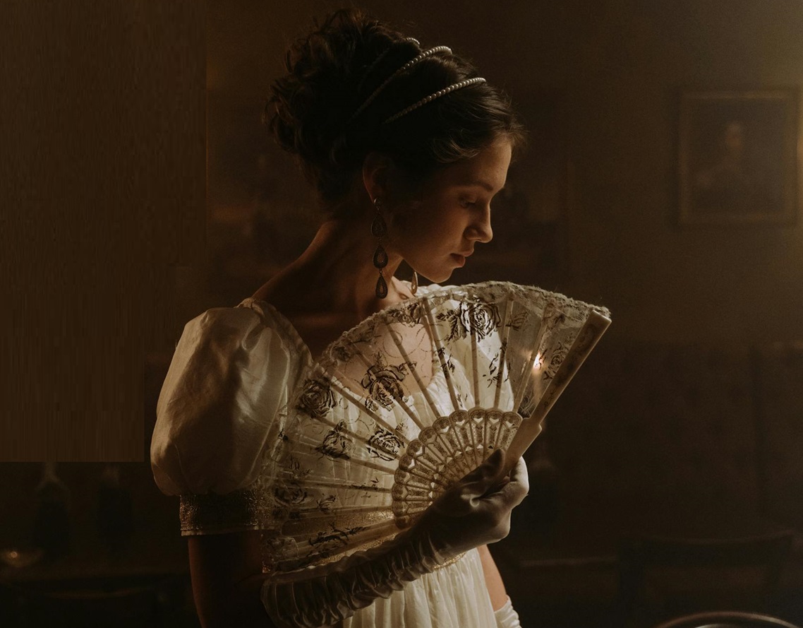 Elegant Aristocratic Woman with hand fan