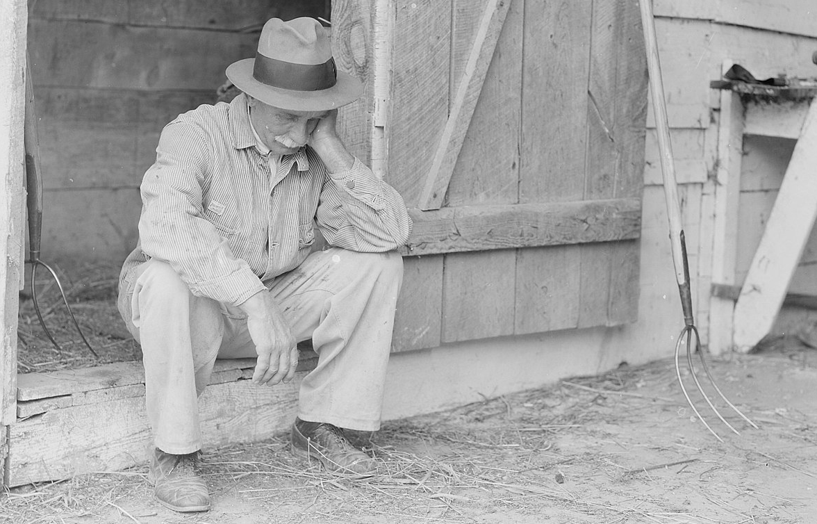 Farmer in despair