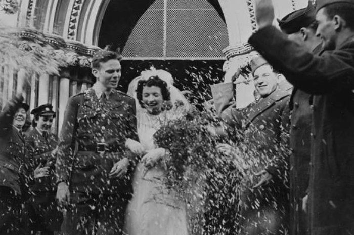Bride and Groom during Great Depression