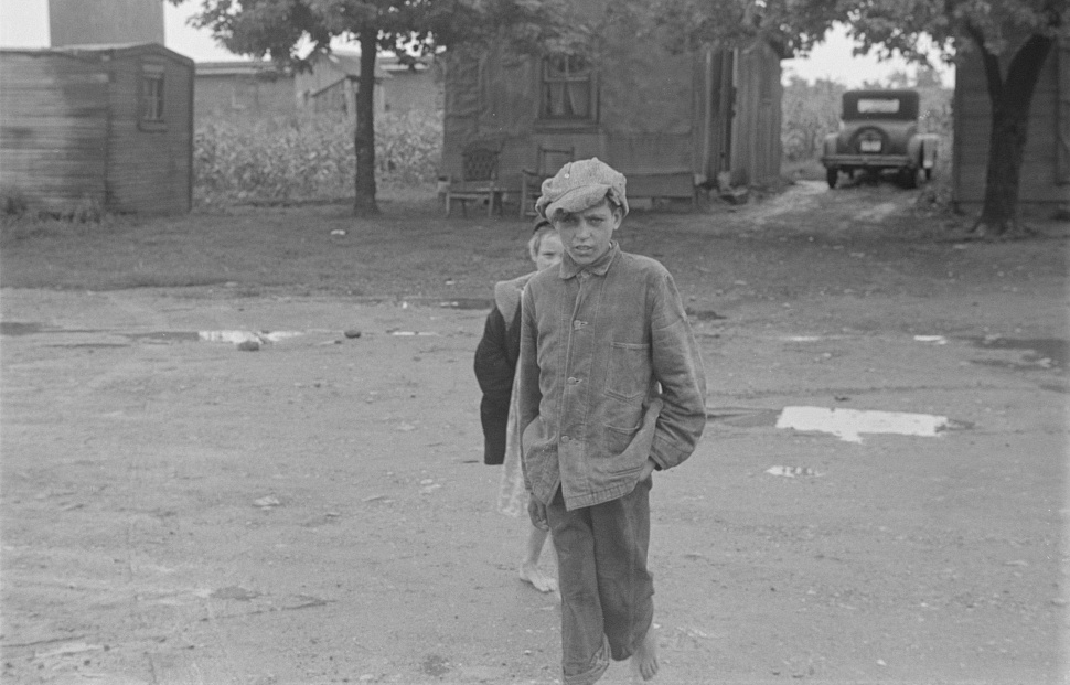 Young boy during the Great Depression