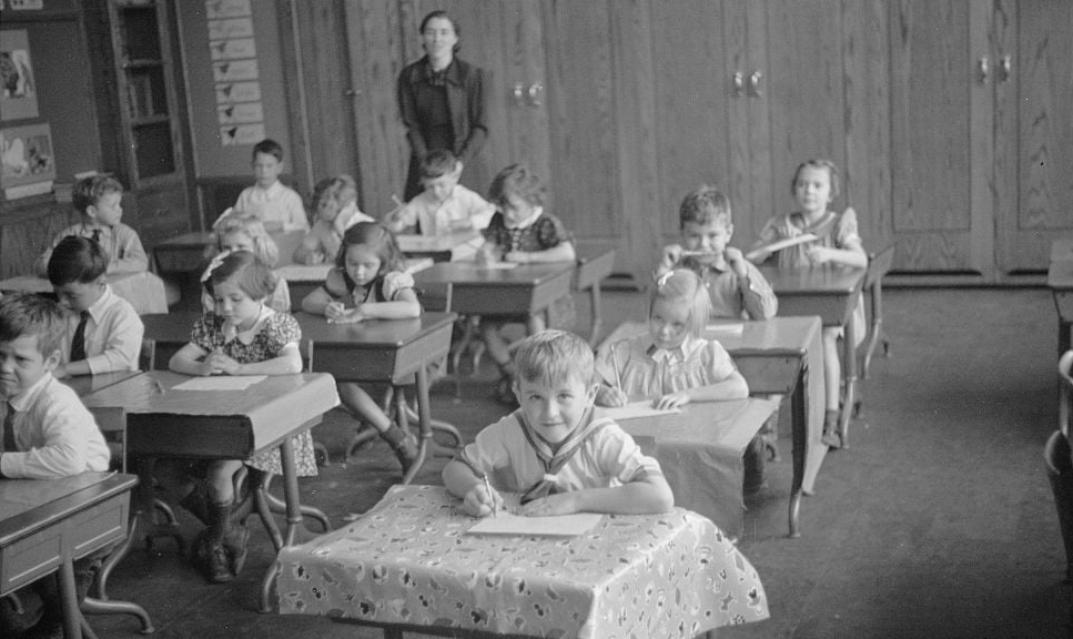 A classroom during the Great Depression