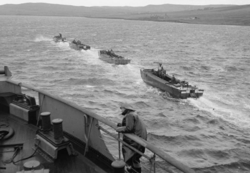 British Infantry in ships