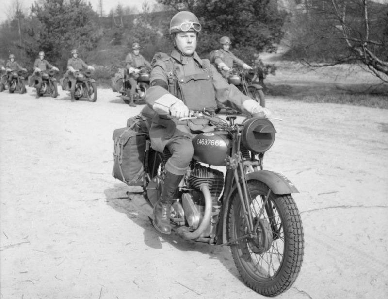 British solider on motorcycle