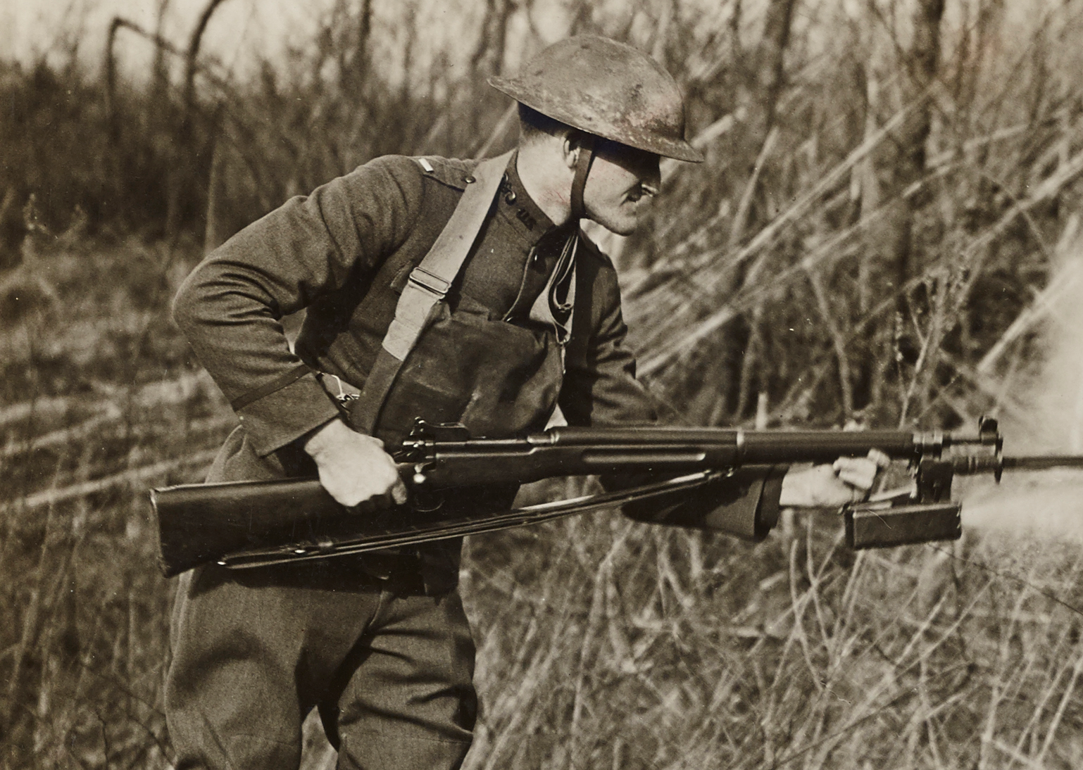 Flaming Bayonet In Action