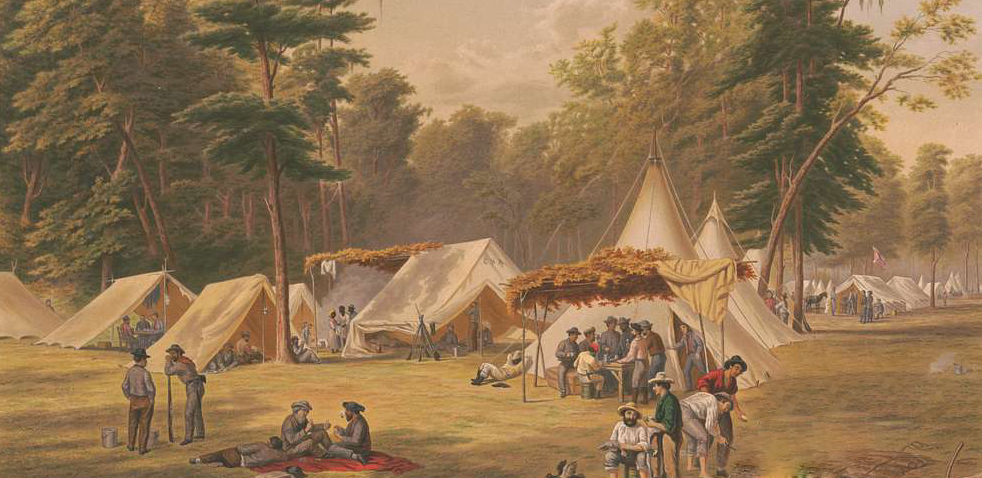 "Confederate camp" during the late American war