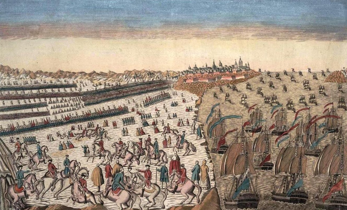 Surrender of the British army of Lord Cornwallis to the combined armies of the United States of America and France