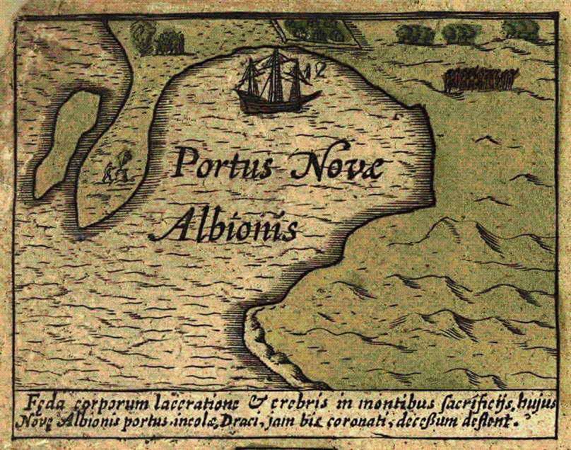 New Albion map 1589