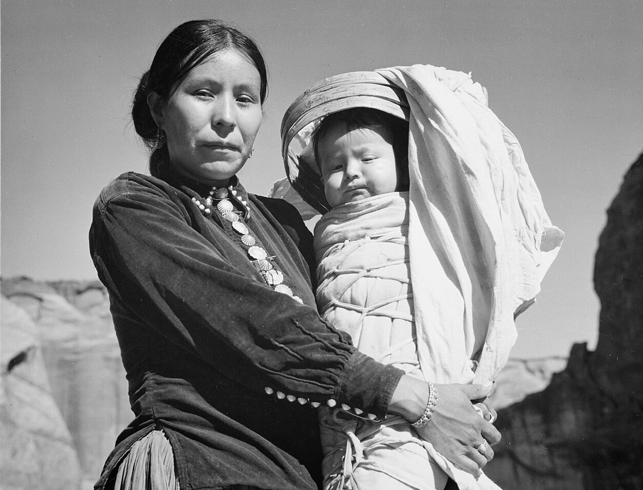 Navajo Woman And Infant