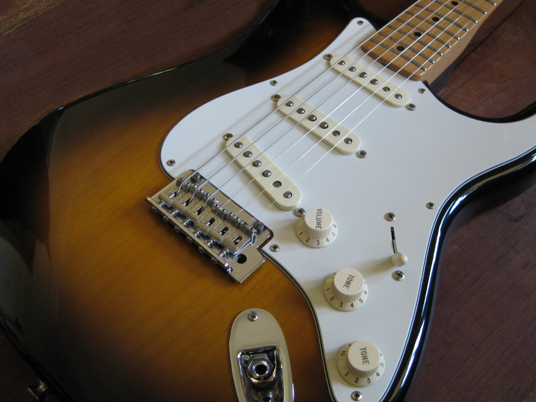 Closeup of Fender Stratocaster 