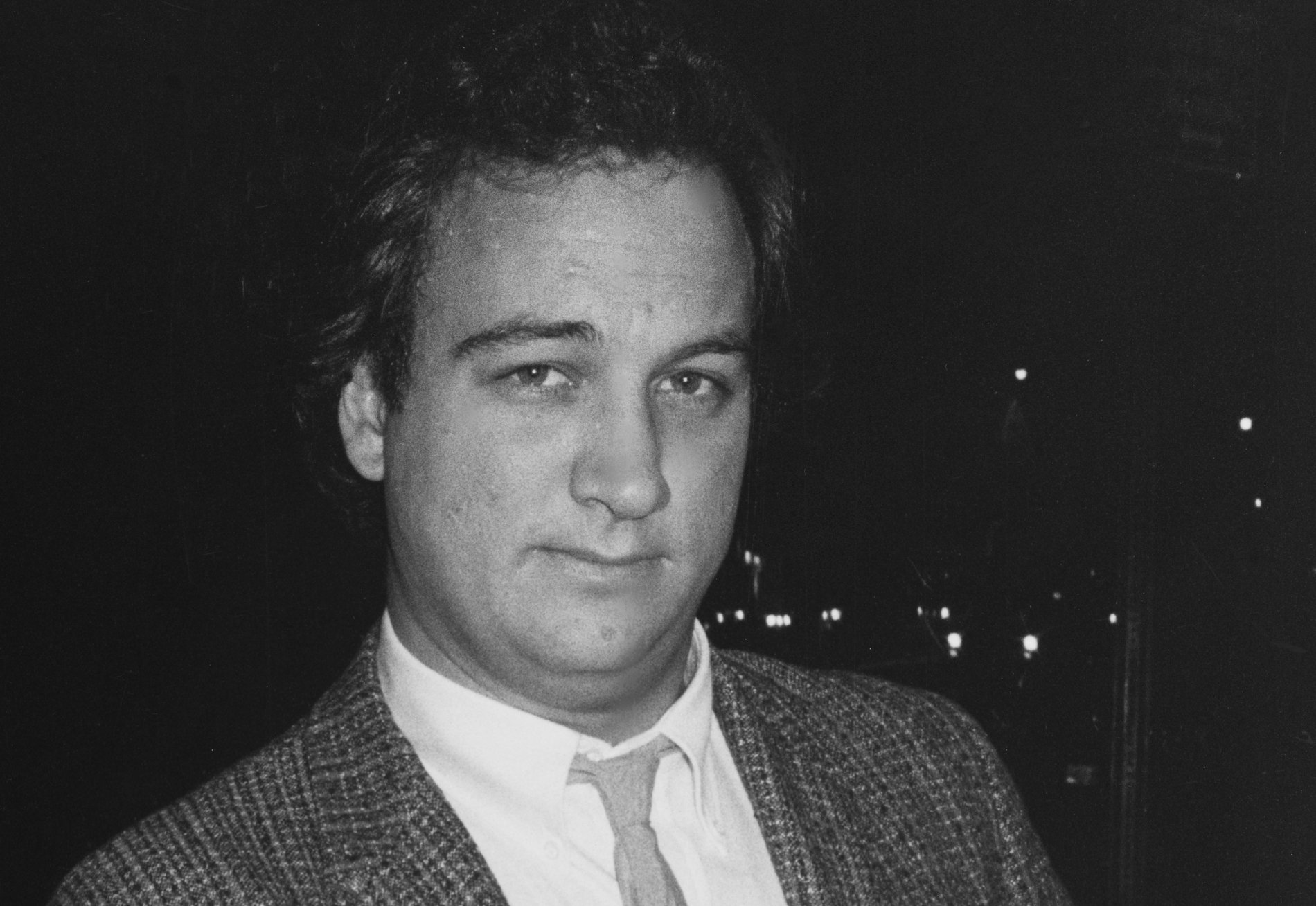 American actor James Belushi in a suit
