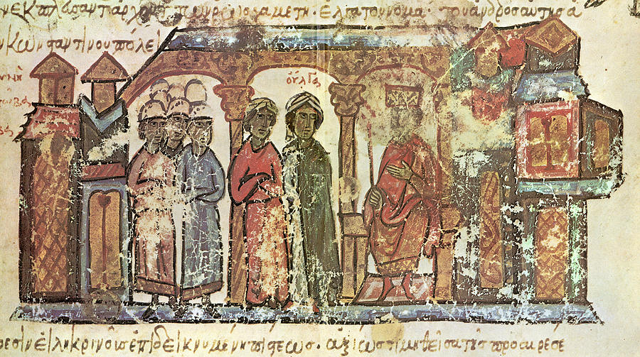 Reception by Emperor Constantine Porphyrogenitus of Princess Olga and her entourage