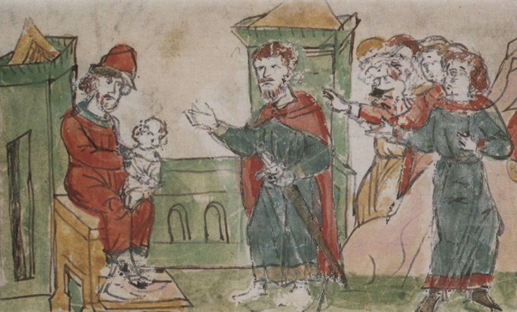 Rurik with Igor and Oleg, Radziwiłł Chronicle