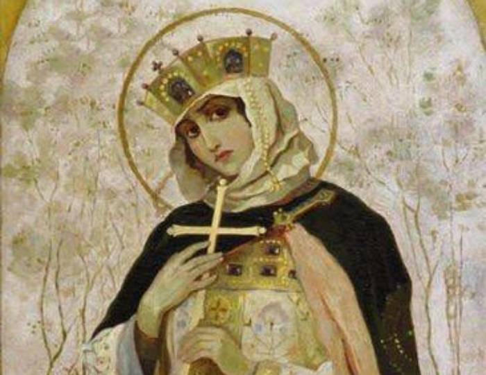 Olga of Kiev wearing a crown