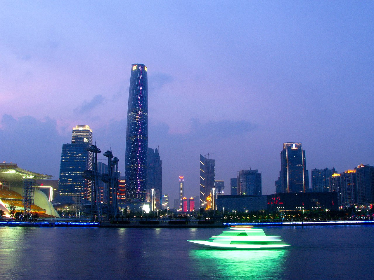 Zhujiang New Town At Night, Guangzhou