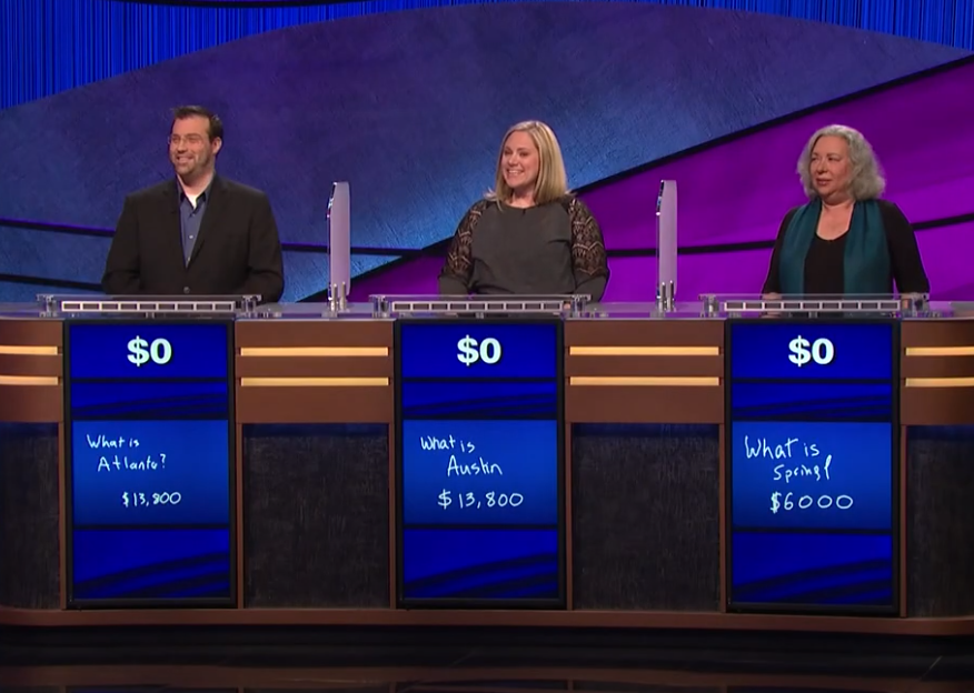 Screenshot of the TV Show Jeopardy!