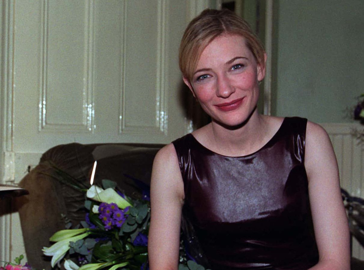 Cate Blanchett in her dressing room, after making her debut on the West End stage