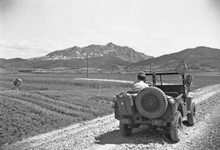 UN Jeep At The 38Th Parallel Just Prior To Hostilities