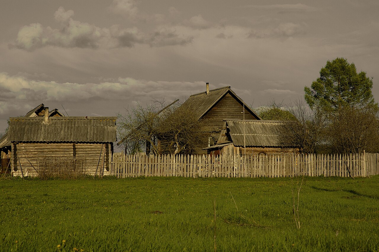 Village houses in Russia.