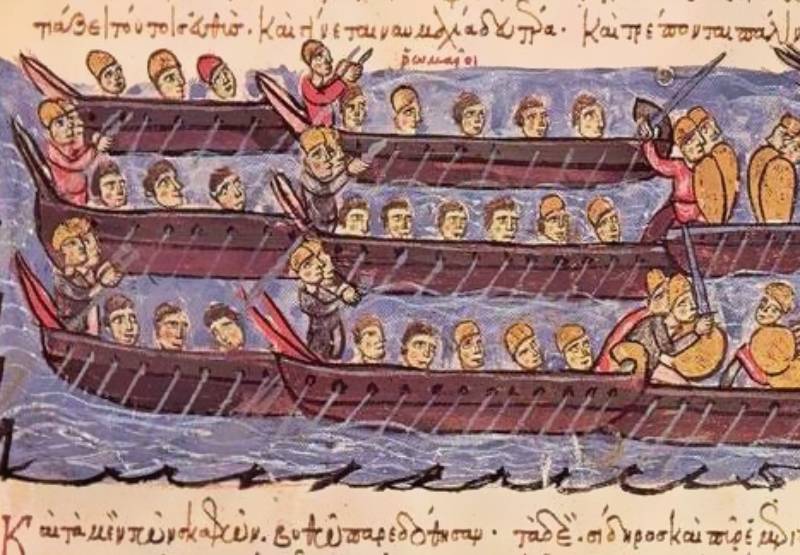 Byzantines in ships