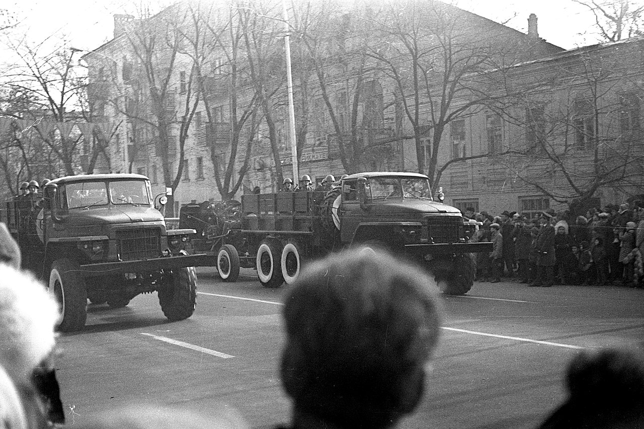 Soviet army truck on a parade