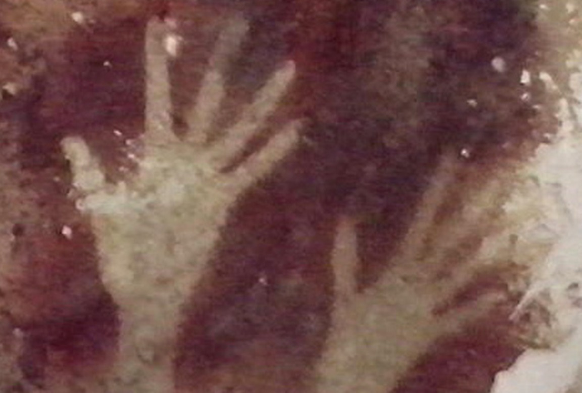 Hands in Pettakere Cave - 2014
