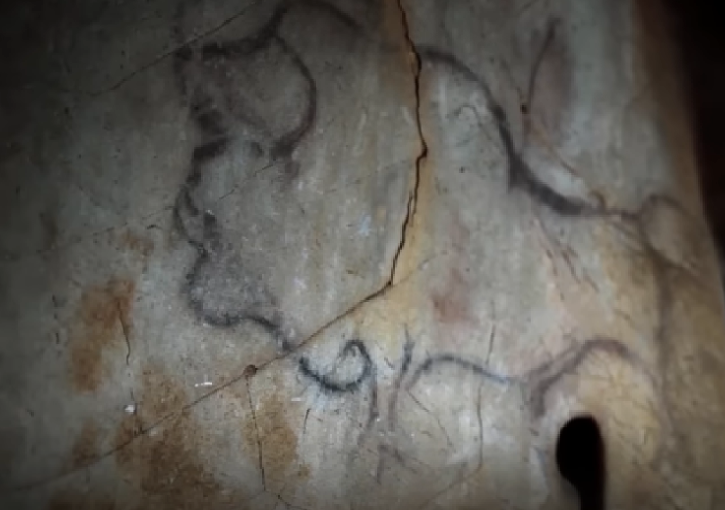 Screenshot from the National Geographic, Inventing Graphics on Cave Walls (2018)