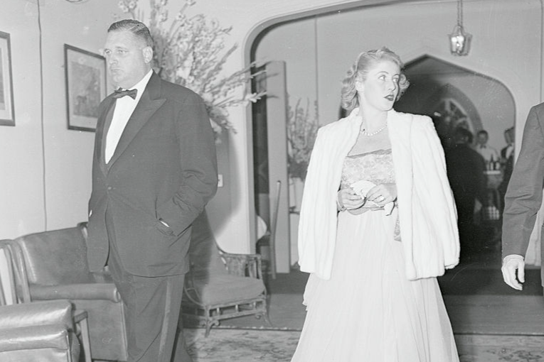 Belmont Ball. Belmont Race Track. Photo shows Mrs. John Jacob Astor and Mr. Astor on right.
