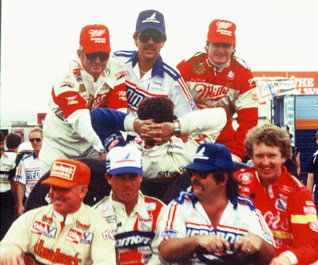 NASCAR drivers at Pocono 1985.