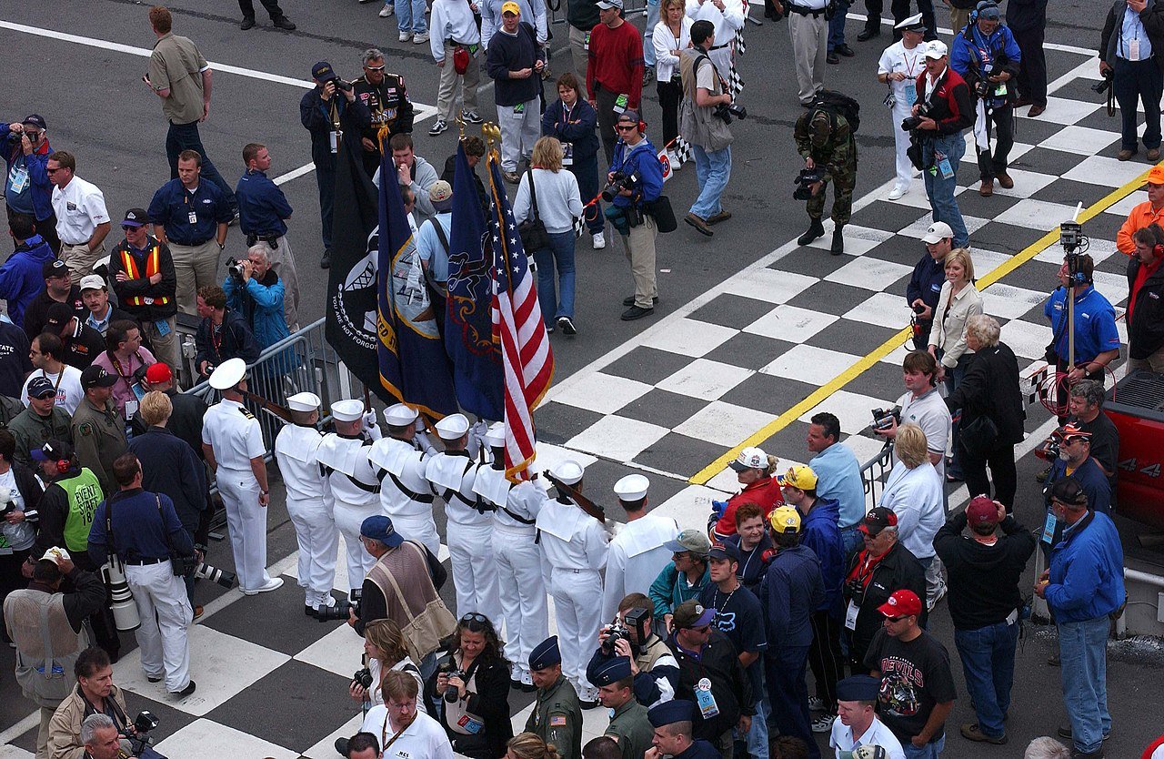Navy Honor Guard from Naval Submarine Base at NASCAR