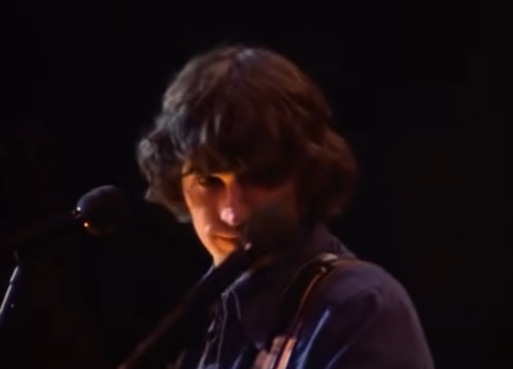 Screenshot of Rick Danko on stage from - The Last Waltz (1978)