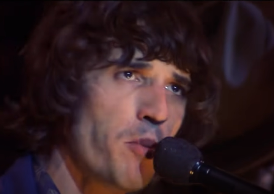 Screenshot of Rick Danko on stage from - The Last Waltz (1978)
