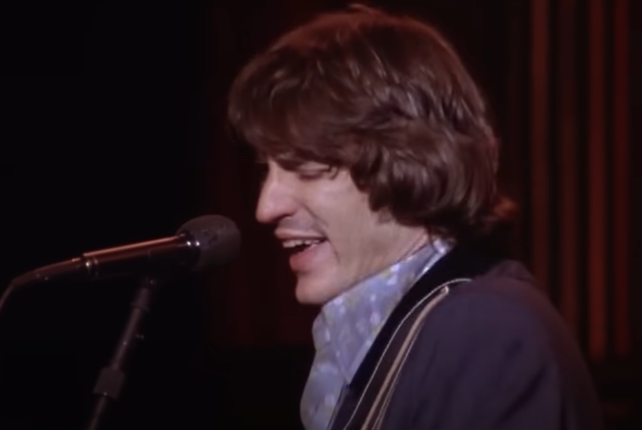 Screenshot of Rick Danko on stage from - The Last Waltz (1978)