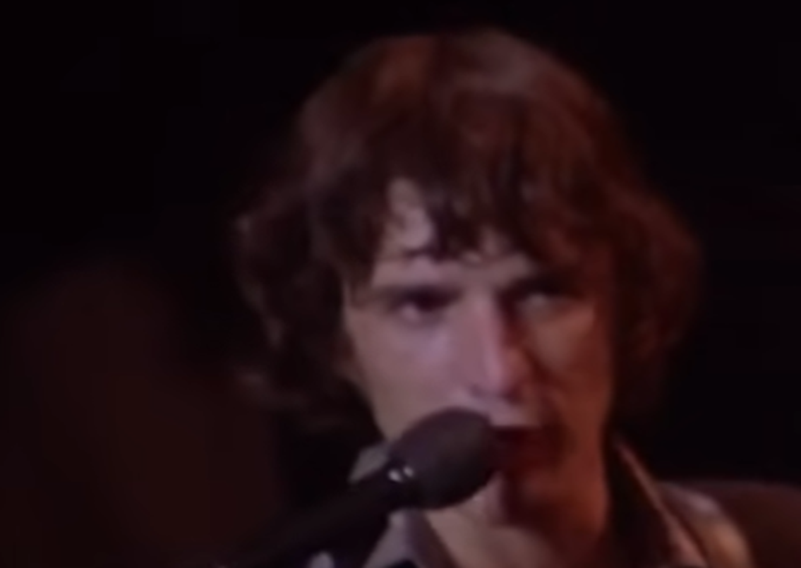Screenshot of Rick Danko on stage from - The Last Waltz (1978)