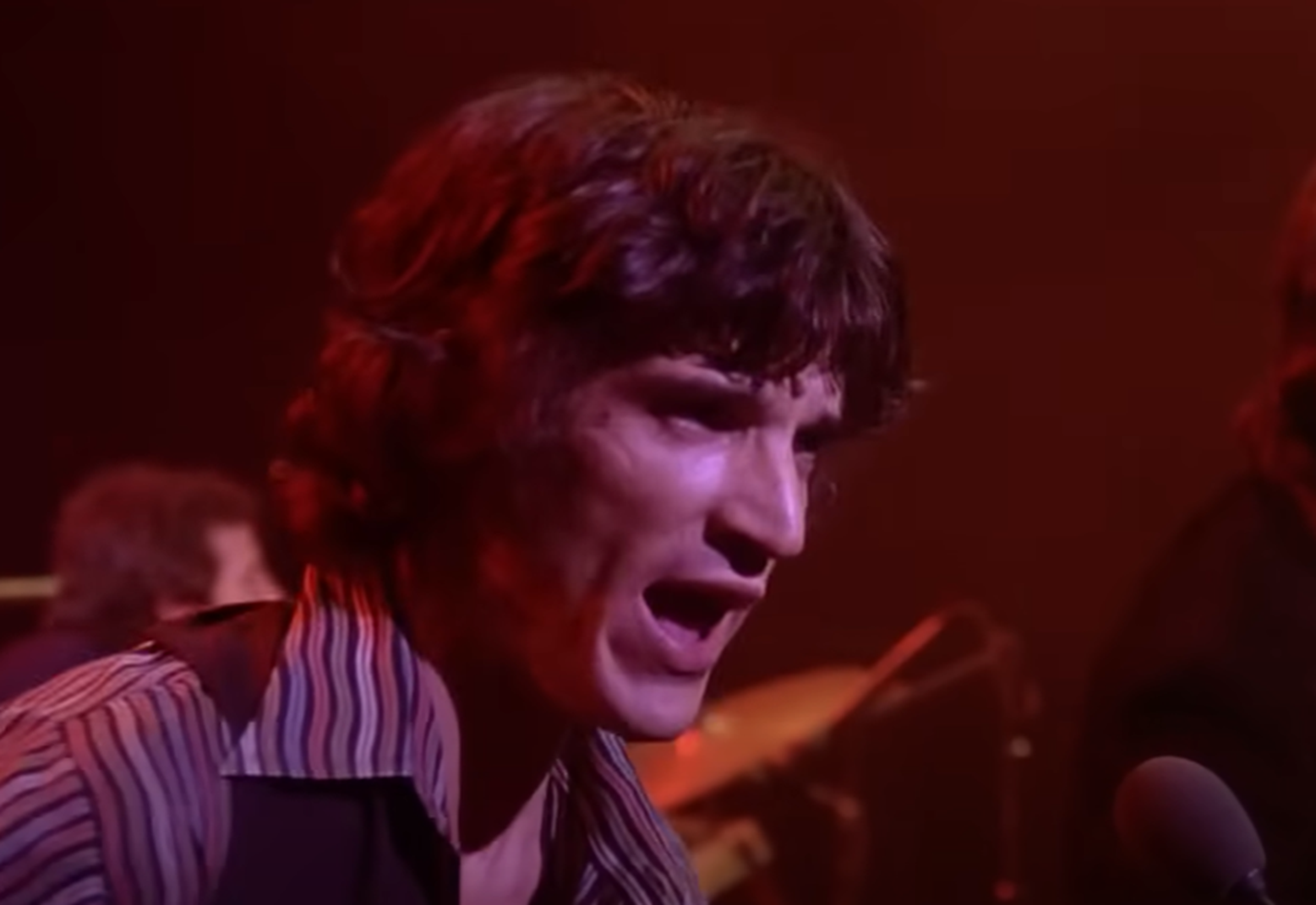 Screenshot of Rick Danko on stage from - The Last Waltz (1978)