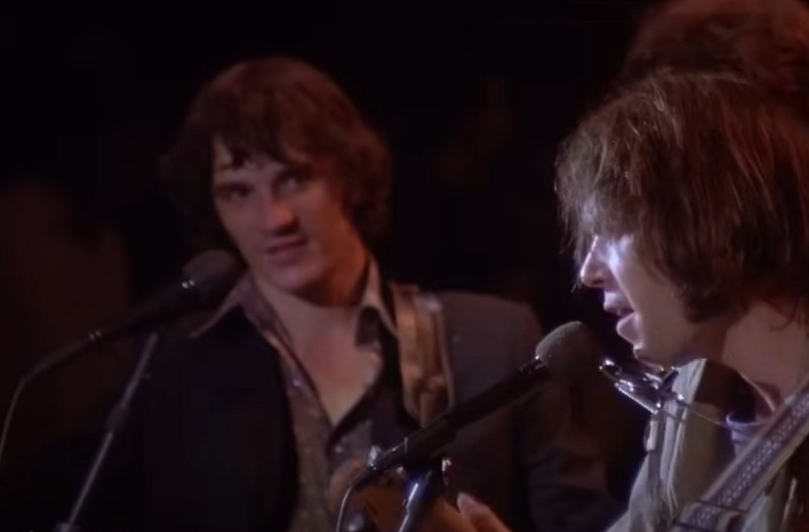 Screenshot of Rick Danko on stage from - The Last Waltz (1978)
